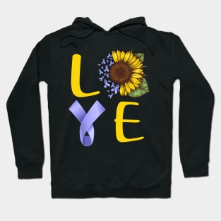 love stomach cancer sunflower Hoodie